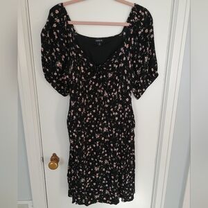 Torrid Ditsy Floral Black Dress, 0X